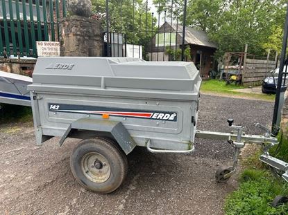 Picture of Erde 142 Car Trailer with New Lockable Hardtop Lid