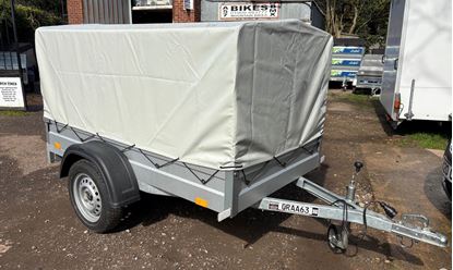Picture of Niewiadow Car Trailer with Highbars and Cover